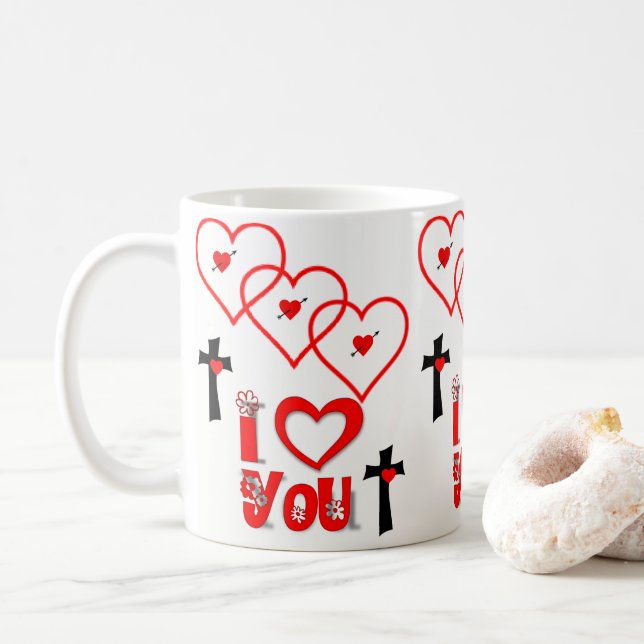 Mug de la Saint-Valentin Mugs (Avec donut)
