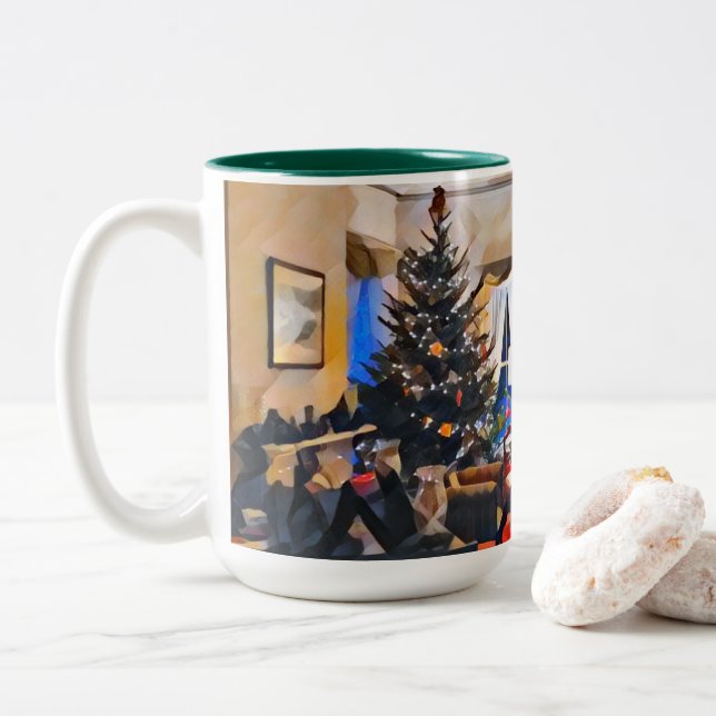 Mug de la scène de Noël (Avec donut)