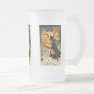 Mug de la sorcière à la carte d'Halloween Vintag