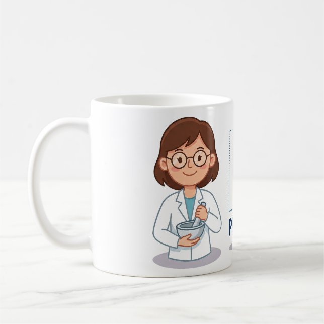 Mug de la vie de pharmacien personnalisé (Gauche)