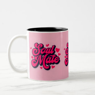 Mug de l'Âme - Coupe de café de l'amour rose et ro