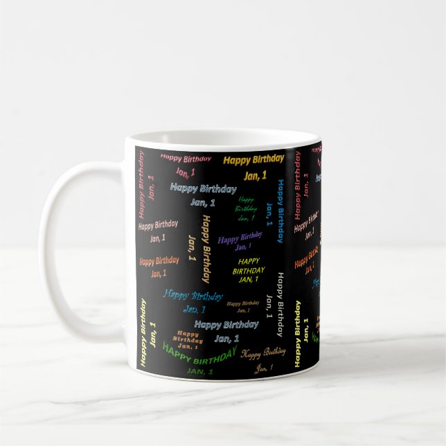 Mug de l'anniversaire du 1 janvier (Gauche)