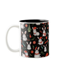 Mug de lapin de Noël joyeux et festif