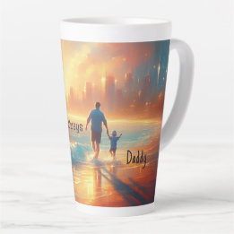 Mug de latte personnalisé pour papa - Toujours à v