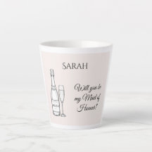 Mug de Latte Proposition de Demoiselle d'Honneur |
