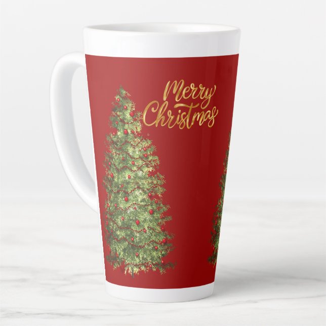 mug de latte style Noël  (Angle gauche)