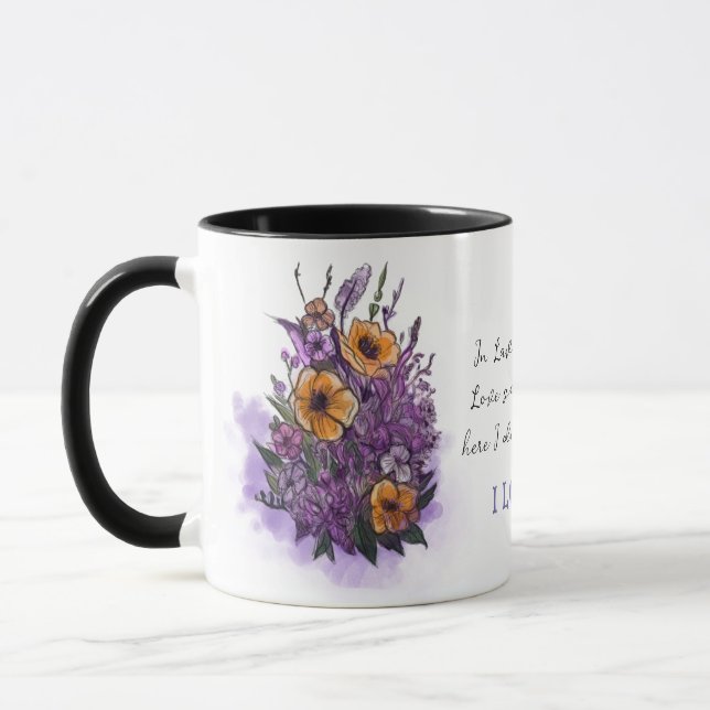 Mug de lavande romantique pour elle (Gauche)