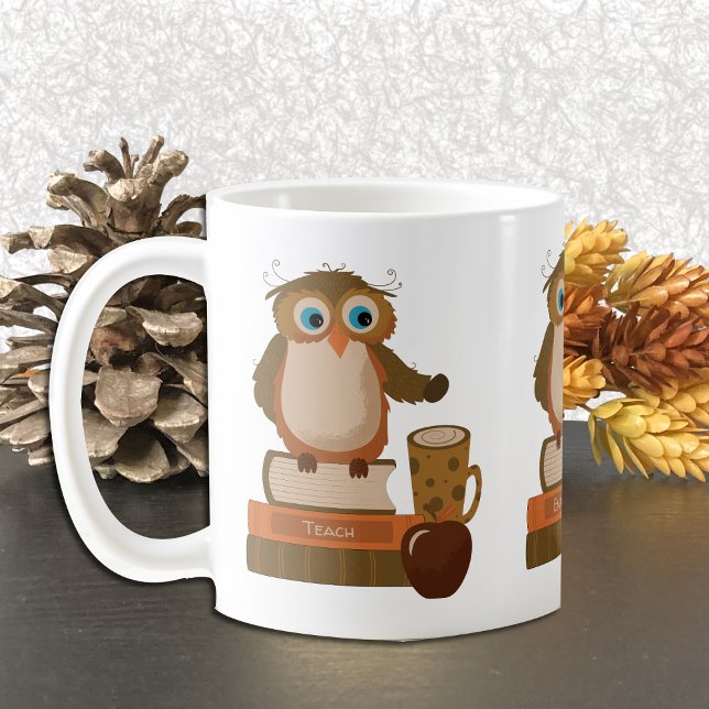Mug de l'enseignant de hibou | Enseigner l'inspira (Brown owl teacher mug .)