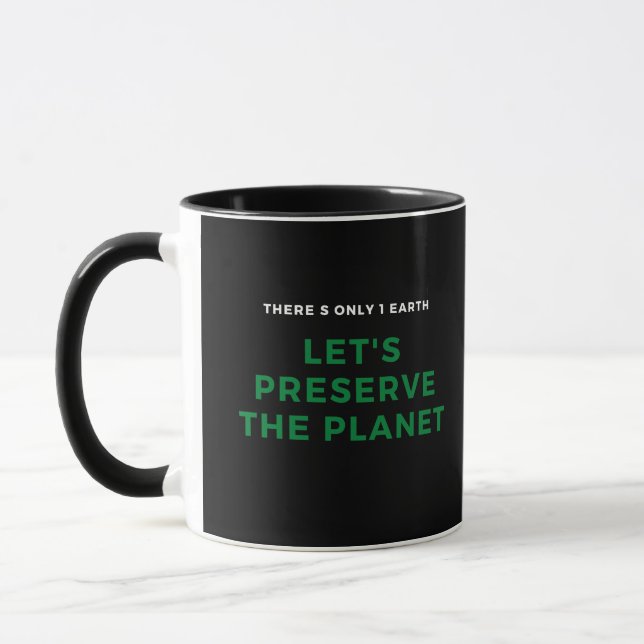 Mug De l'environnement sensibilisation au changement c (Gauche)