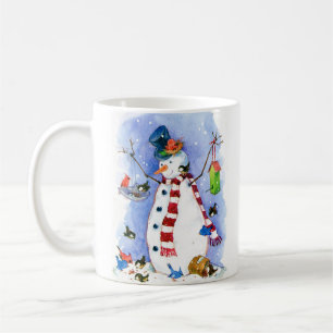 Mug de l'homme de neige de vacances
