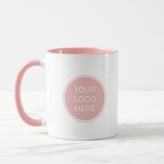 Mug de logo rose vif moderne (Gauche)