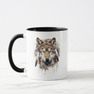 Mug de loup de la tribu Boho