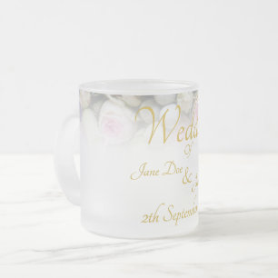 Mug de mariage - Mariée avec un bouquet de mariage