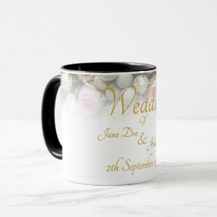 Mug de mariage - Mariée avec un bouquet de mariage