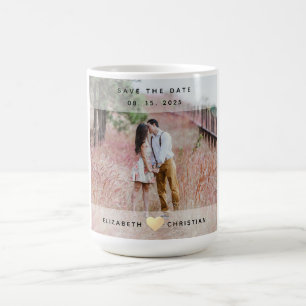 Mug de mariage photo à conserver pour annoncer la