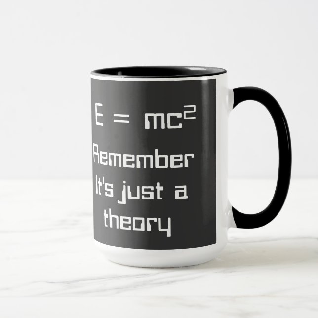 Mug ² d'E=mc. La théorie d'Einstein de relativité sur (Droite)