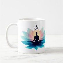 Mug de méditation de Lotus Flower avec texte spiri