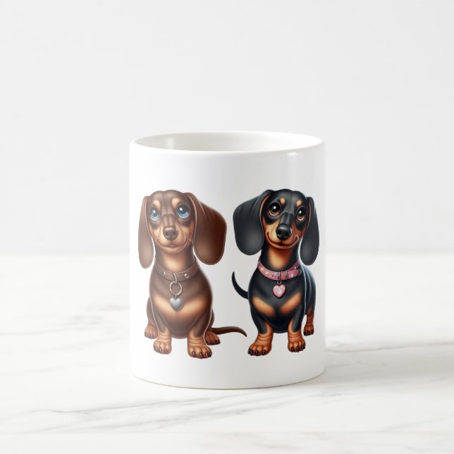 Mug De mignons amis dachshund (Centre)