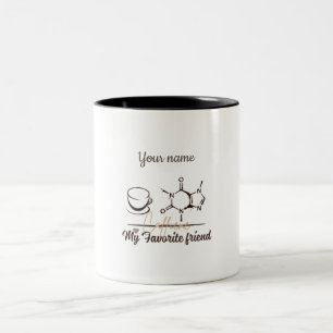 Mug de molécule de caféine personnalisable pour ph