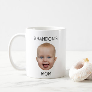 MUG DE MOM AVEC PHOTO DE LA TÊTE DE BÉBÉ