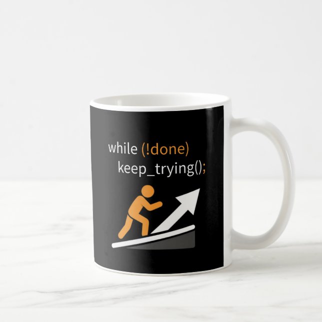 Mug de motivation de programmeur « Continuez » (Droite)