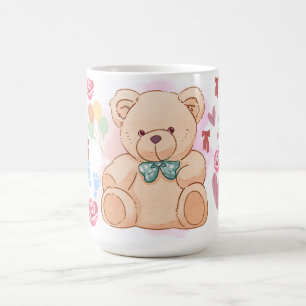 Mug de Naissance Ourson & Cœurs Mignon
