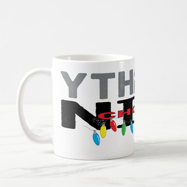 Mug de Noël 11 oz. "Naughty Choose Nice" (Gauche)