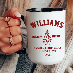 Mug de Noël avec visages de famille assortis – Cad