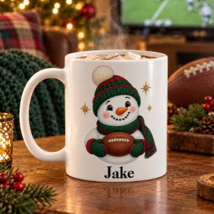Mug de Noël bonhomme de neige personnalisé pour fa