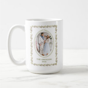 Mug de Noël botanique vert rustique