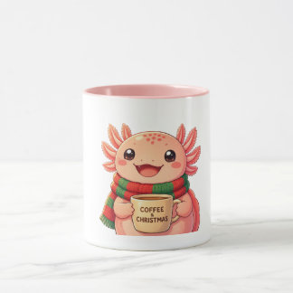 Mug de Noël Café avec Axolotl Mignon