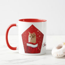 Mug de Noël Chat Angora