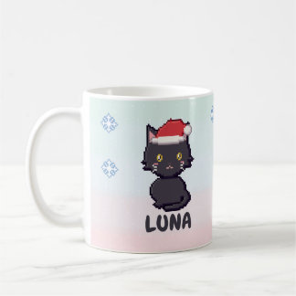Mug de Noël Chat Noir Personnalisé
