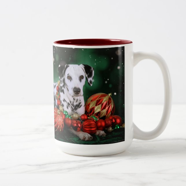 Mug de Noël dalmate (Droit)