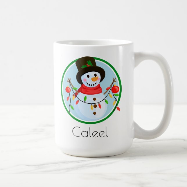 Mug de Noël de Snowman : Siroter en vacances (Droite)