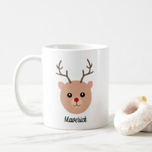 Mug de Noël des rennes à nez rouge