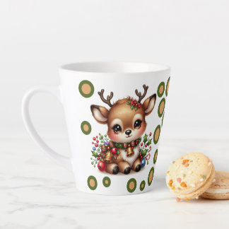 Mug de Noël des rennes avec votre nom - Mug de lat