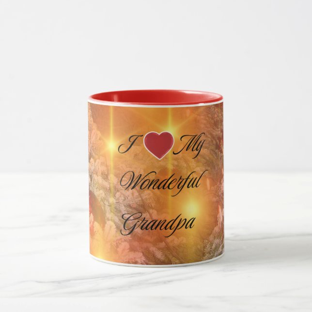 Mug de Noël d'or pour grand-père (Centre)