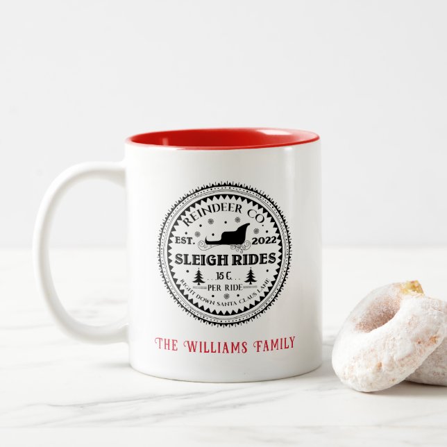 Mug de Noël Festif personnalisé (Avec donut)