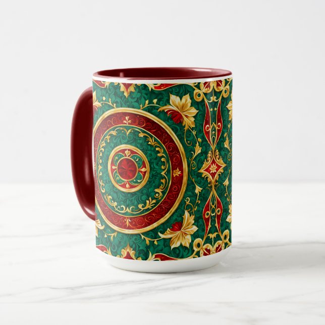 Mug de Noël Floral (Devant gauche)