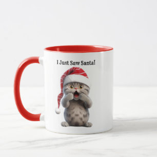 Mug de Noël Fun Chat Personnalisé
