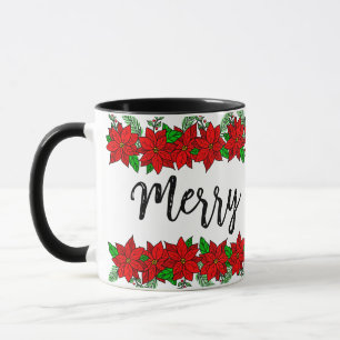 Mug de Noël Joyeux et Lumineux Pin et Baies