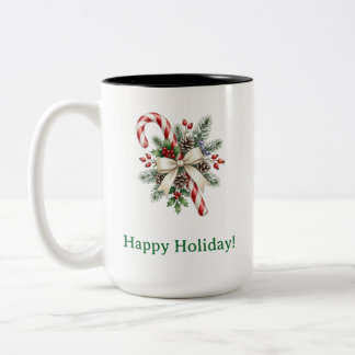 Mug de Noël personnalisé avec un bonbon en forme d