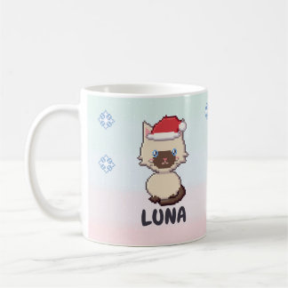 Mug de Noël personnalisé pour chat siamois