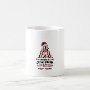 Mug de Noël pour comptable - Actif et non Passif