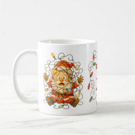 Mug de Noël Santa coincé drôle