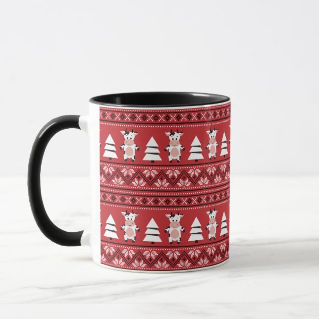 Mug de Noël vache mignonne (Gauche)