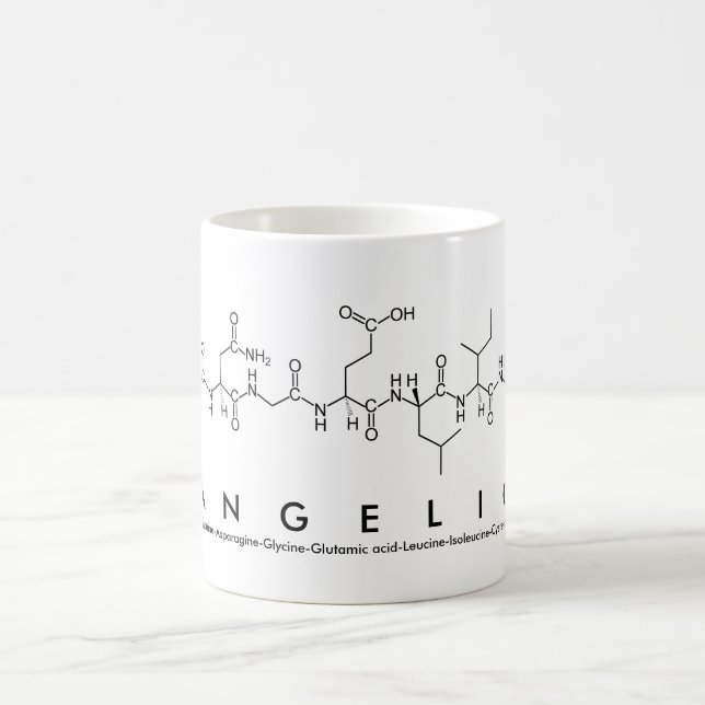 Mug de nom de peptide angélique (Centre)