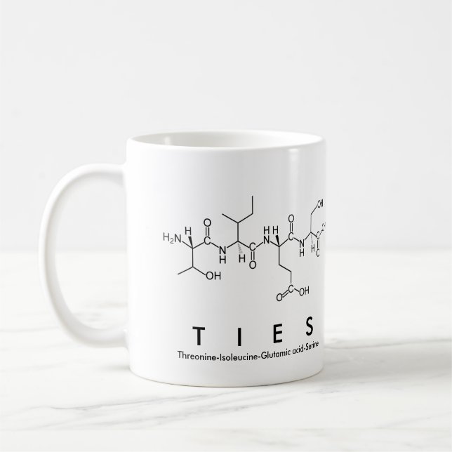 mug de nom de peptide cravate (Gauche)