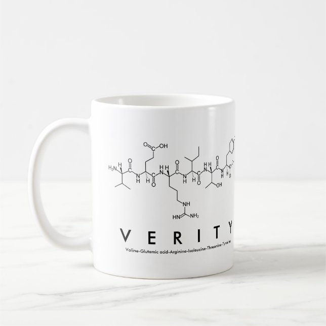 Mug de nom de peptide de verité (Gauche)